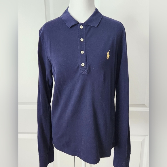 Ralph Lauren Tops - Ralph Lauren Golf Women's Long Sleeve Navy Shirt Slim Fit Size XL